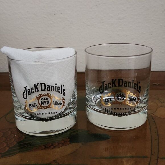 Jack Daniel's Tennessee Whiskey Old No. 7 Glass Set of 2 7 oz. - Picture 1 of 6